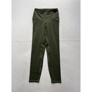 YUNOGA Leggings Womens Medium Green High Rise 26" Inseam Ankle Yoga Stretch